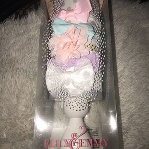 New little girls head band stand white and grey